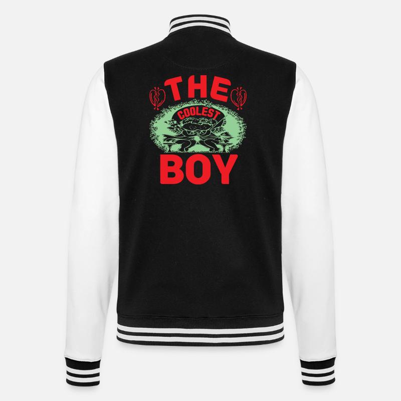 THE COOLEST BOY FUNNY - College Sweat Jacket - black/white