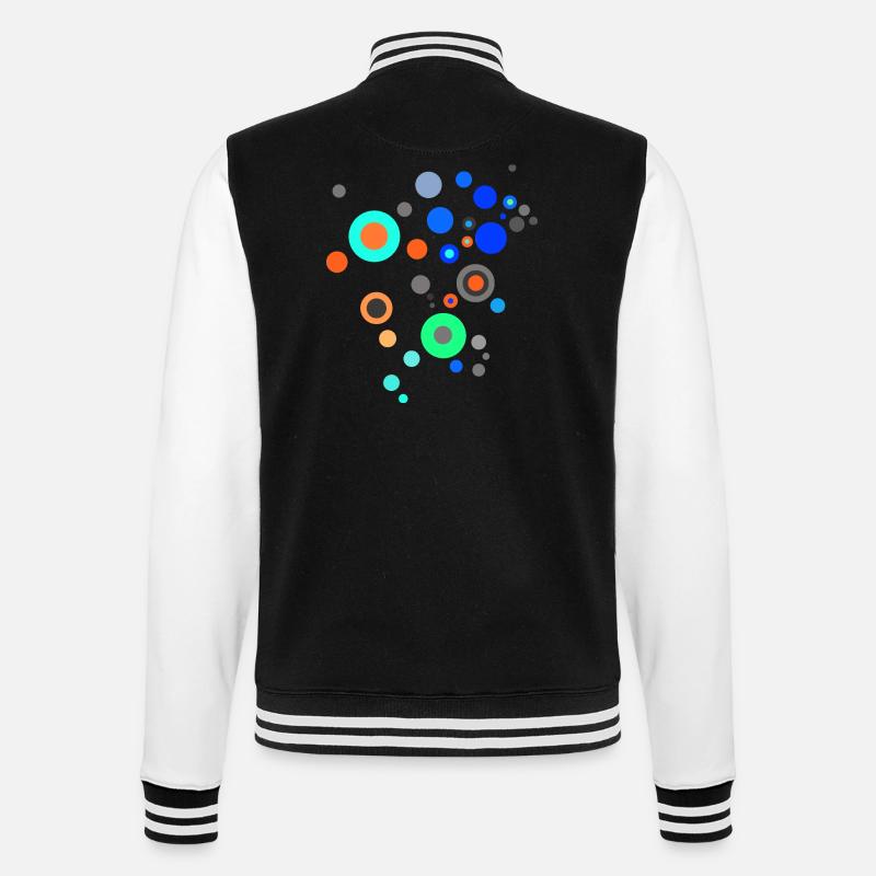 Scifi Points Pattern Design - College Sweat Jacket - black/white