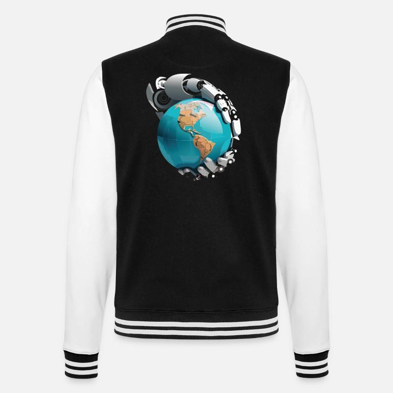 Les robots envahissent le monde - Veste Teddy - noir/blanc