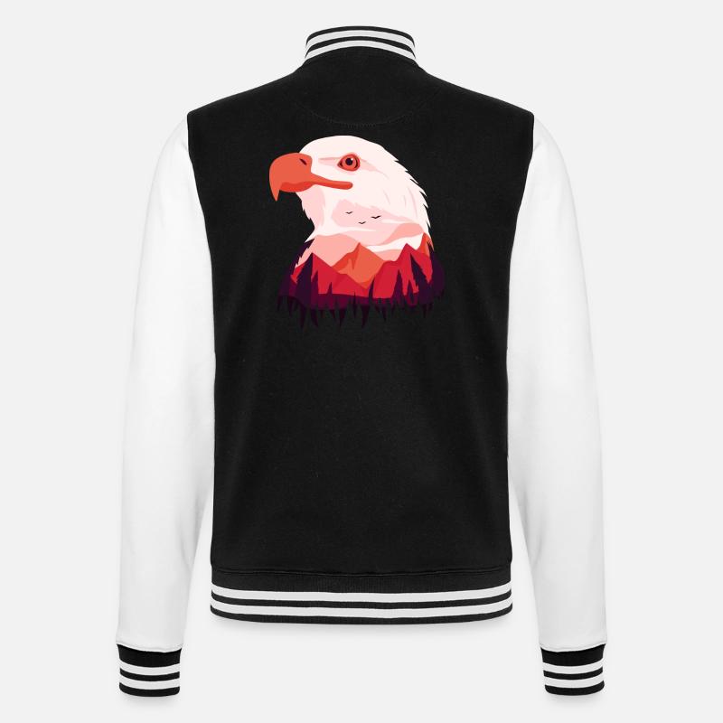 Eagle Bald Eagle - College Sweat Jacket - black/white