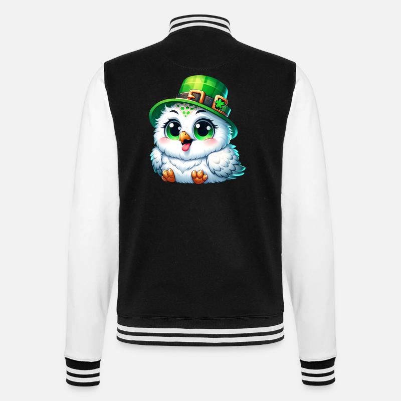 St. Patrick's Süße Schneeeule - College-Sweatjacke - Schwarz/Weiß