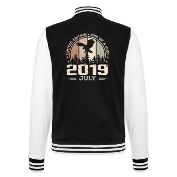 Incomparable since July 2019, 5th Anniversary - College Sweat Jacket - black/white - Back - Marisol (170cm)