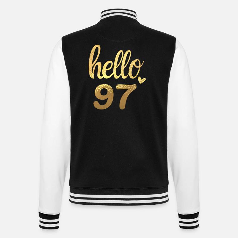 Hello 97 doré - Veste Teddy - noir/blanc