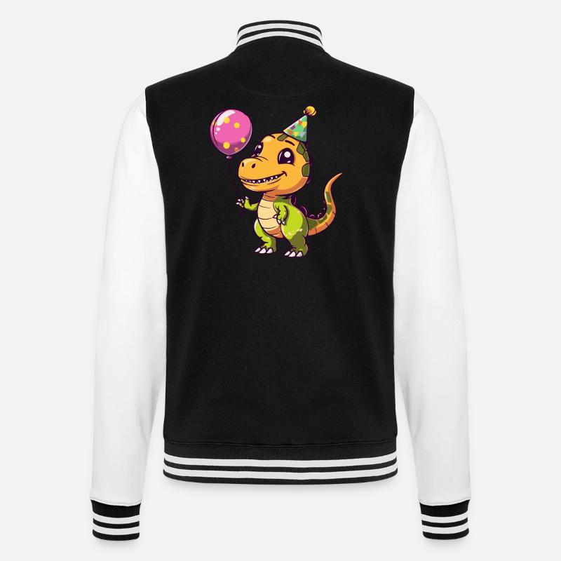 Dinosaur T-Rex Birthday Comic - College Sweat Jacket - black/white