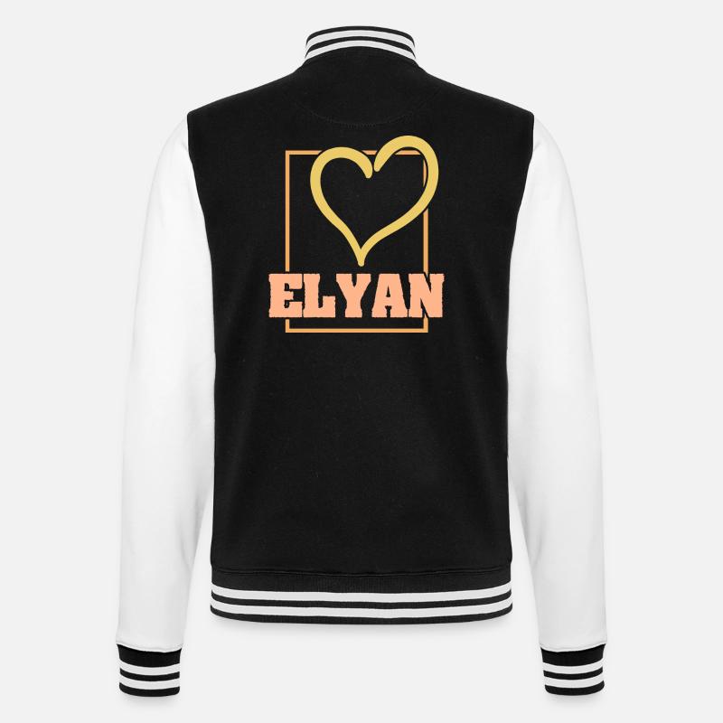 Gift for Elyan - College Sweat Jacket - black/white