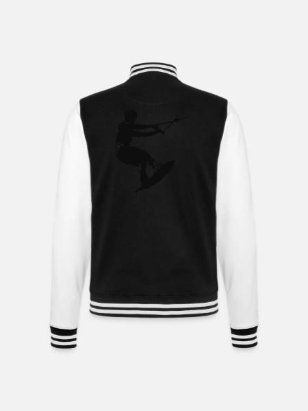 Wakeboarder - College-Sweatjacke - Schwarz/Weiß