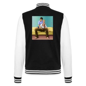 Sexy Guy Shirt 4 - College-Sweatjacke - Schwarz/Weiß - Hinten - Marisol (170cm)