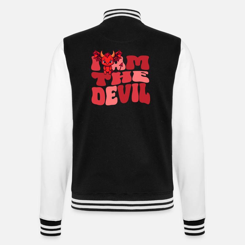 Teufel Devil böse Hausdrachen Ehefrau - College-Sweatjacke - Schwarz/Weiß