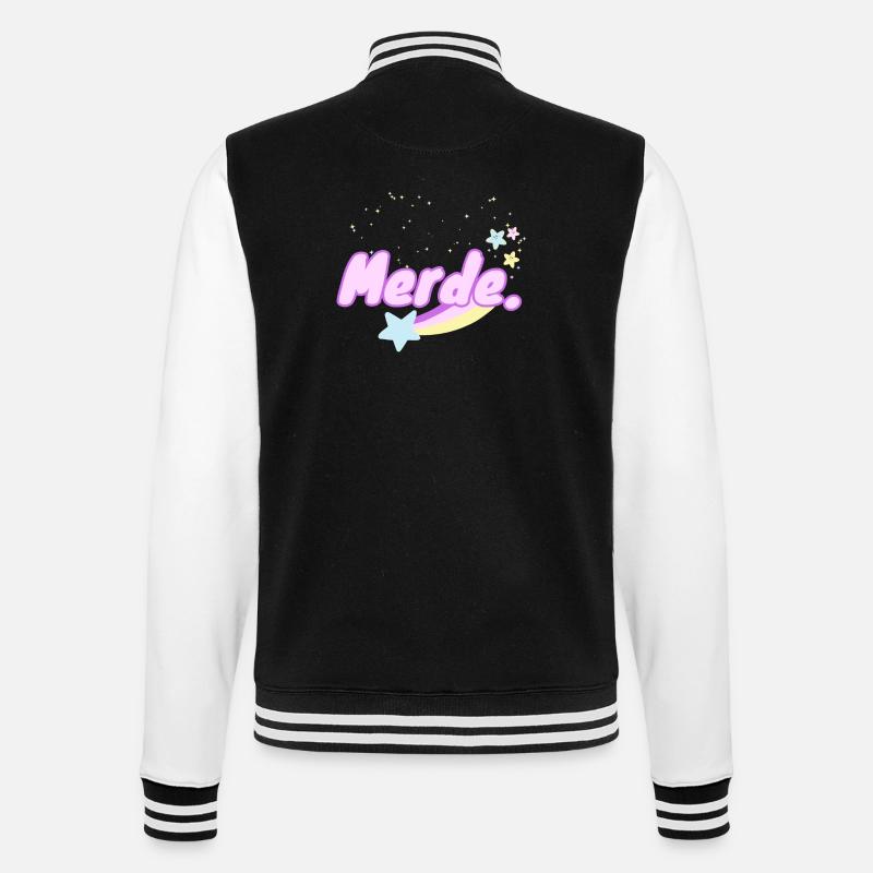 Verdammt. - College-Sweatjacke - Schwarz/Weiß