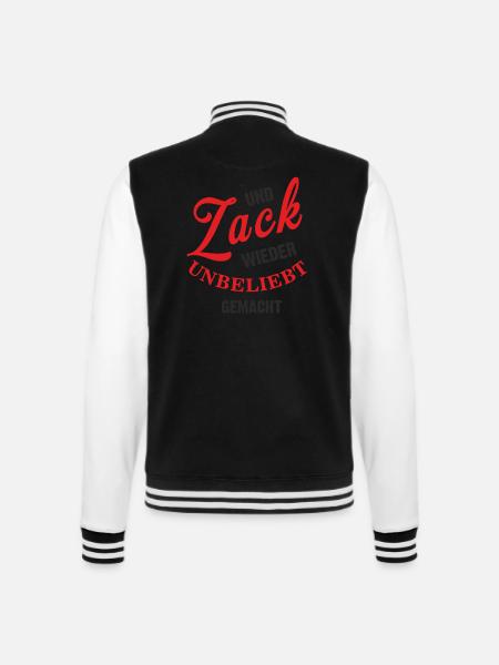 Und Zack wieder unbeliebt gemacht - College-Sweatjacke - Schwarz/Weiß