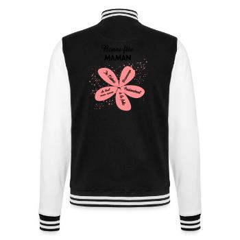 bonne-fete-maman (2 couleurs modifiables) - Veste Teddy - noir/blanc - Dos - Marisol (170cm)