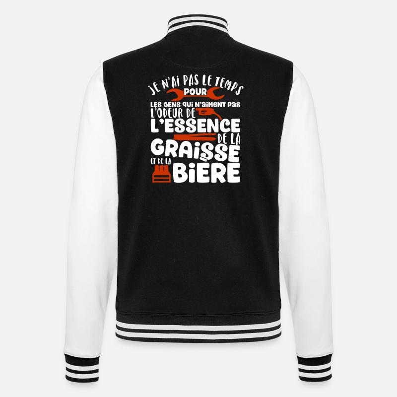L'odeur de l'essence cadeau - Veste Teddy - noir/blanc