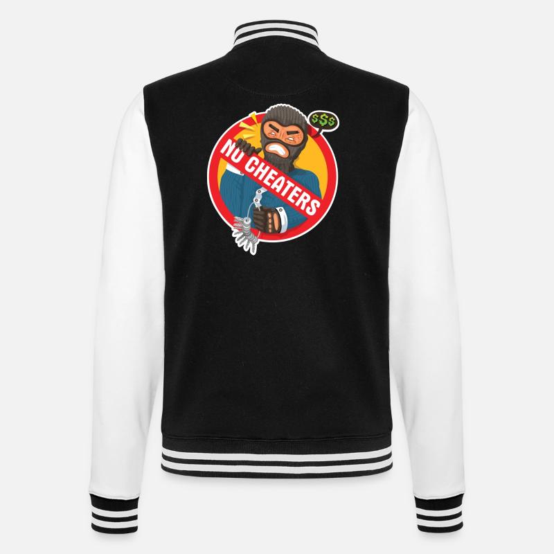 Schummeln wird nicht geduldet - College-Sweatjacke - Schwarz/Weiß
