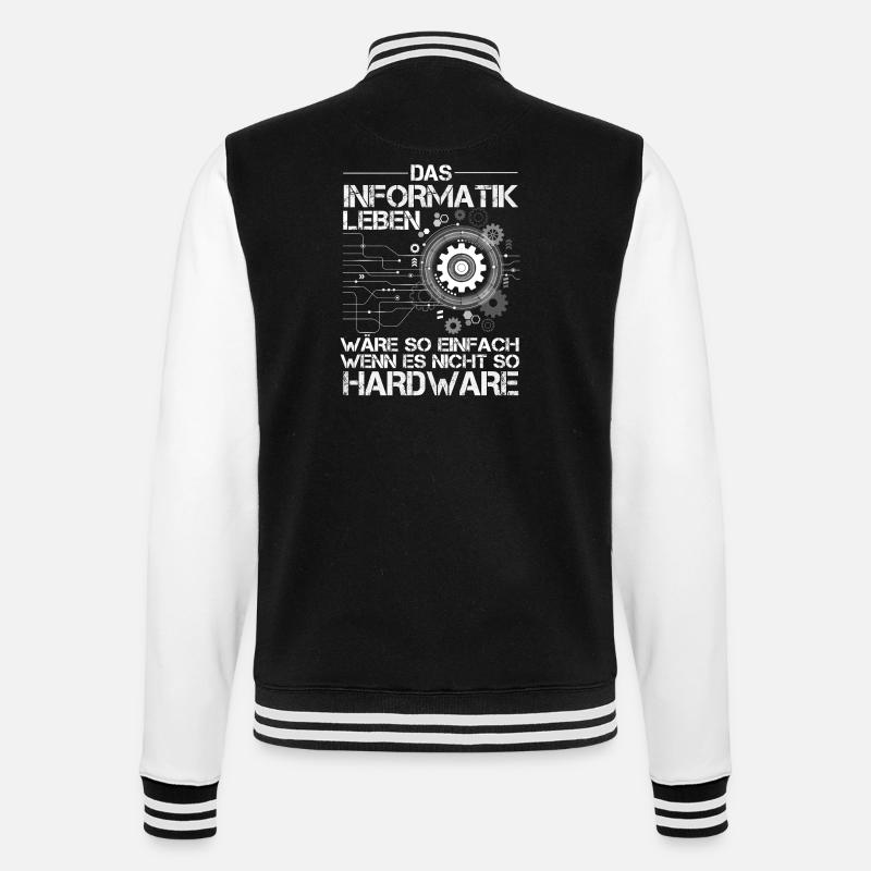Informatik - College-Sweatjacke - Schwarz/Weiß
