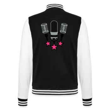 vieux micro microphone 20063 - Veste Teddy - noir/blanc - Dos - Marisol (170cm)