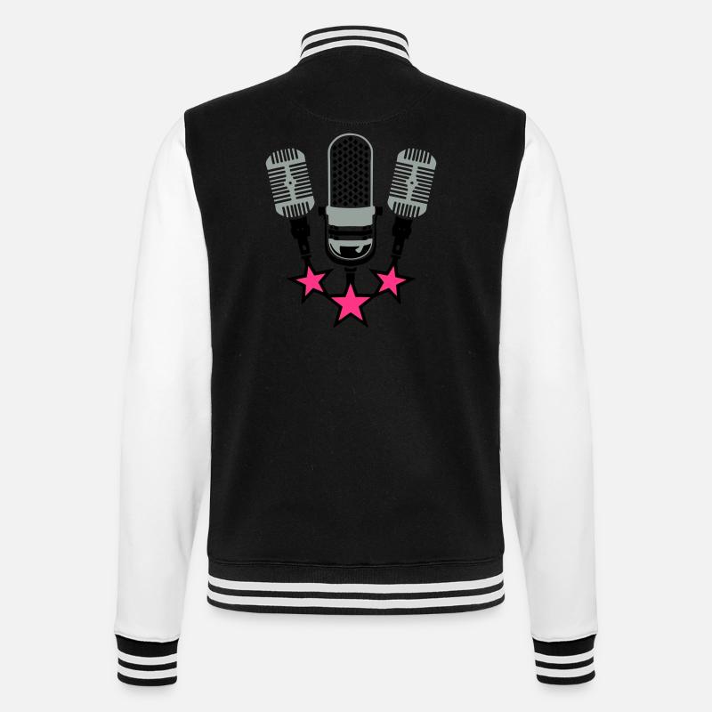 old microphone microphone 20063 - College Sweat Jacket - black/white