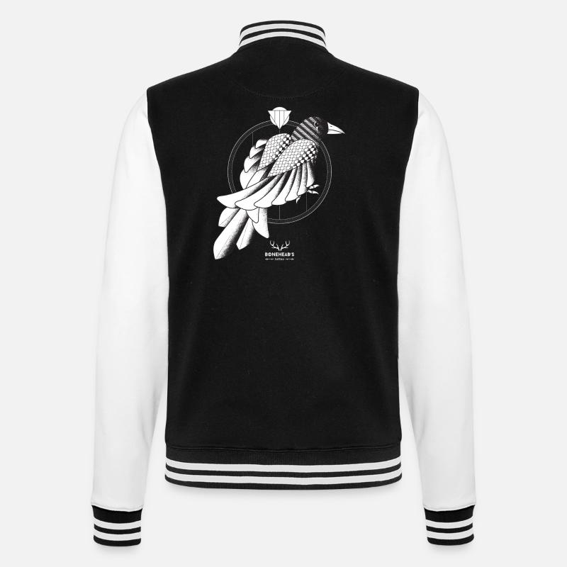 Die Krähe - College-Sweatjacke - Schwarz/Weiß