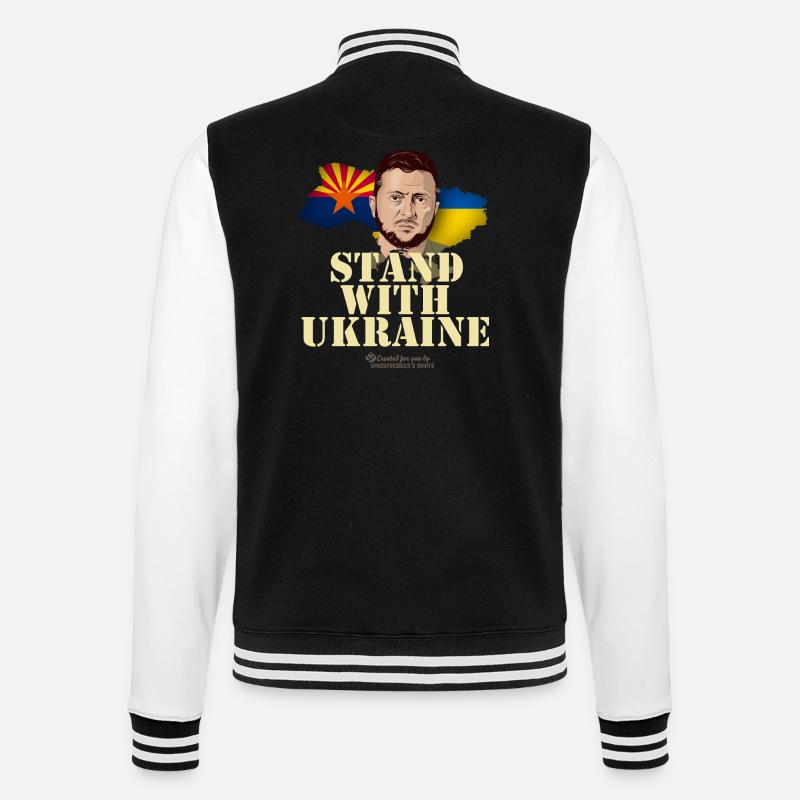 Ukraine Arizona - Veste Teddy - noir/blanc