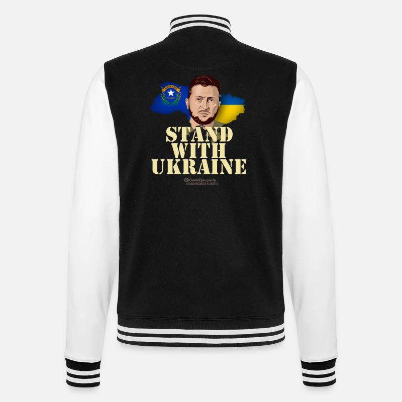 Ukraine Nevada Zelenskyj - College Sweat Jacket - black/white