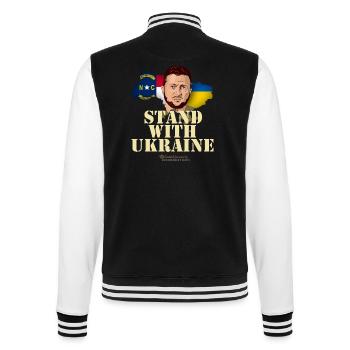 Ukraine North Carolina - College-Sweatjacke - Schwarz/Weiß - Hinten - Marisol (170cm)