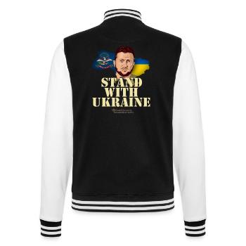 Ukraine North Dakota - College-Sweatjacke - Schwarz/Weiß - Hinten - Marisol (170cm)