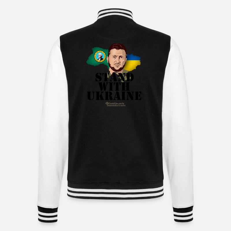 Conception de T-shirt Ukraine - Veste Teddy - noir/blanc