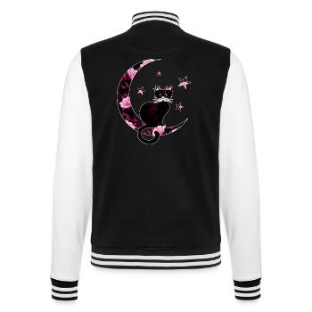 Katze - College-Sweatjacke - Schwarz/Weiß - Hinten - Marisol (170cm)