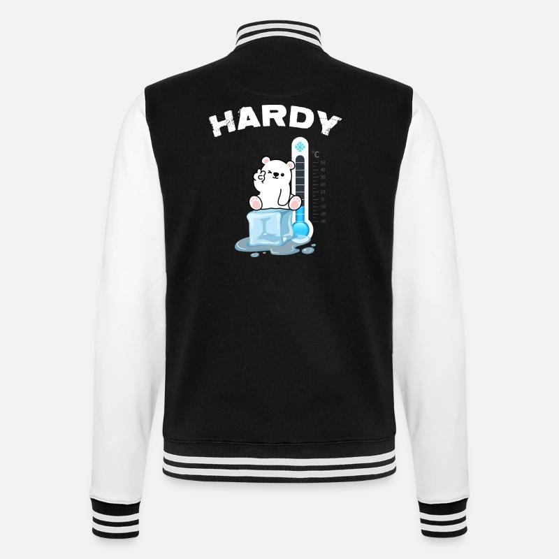 Eisbader Winter Schwimmer Eisbad Eisbär - College Sweat Jacket - black/white