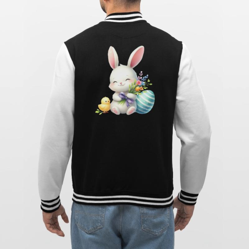 Easter Easter Bunny Easter Eve Easter Sunday Easter Egg Spring College Sweat Jacket
