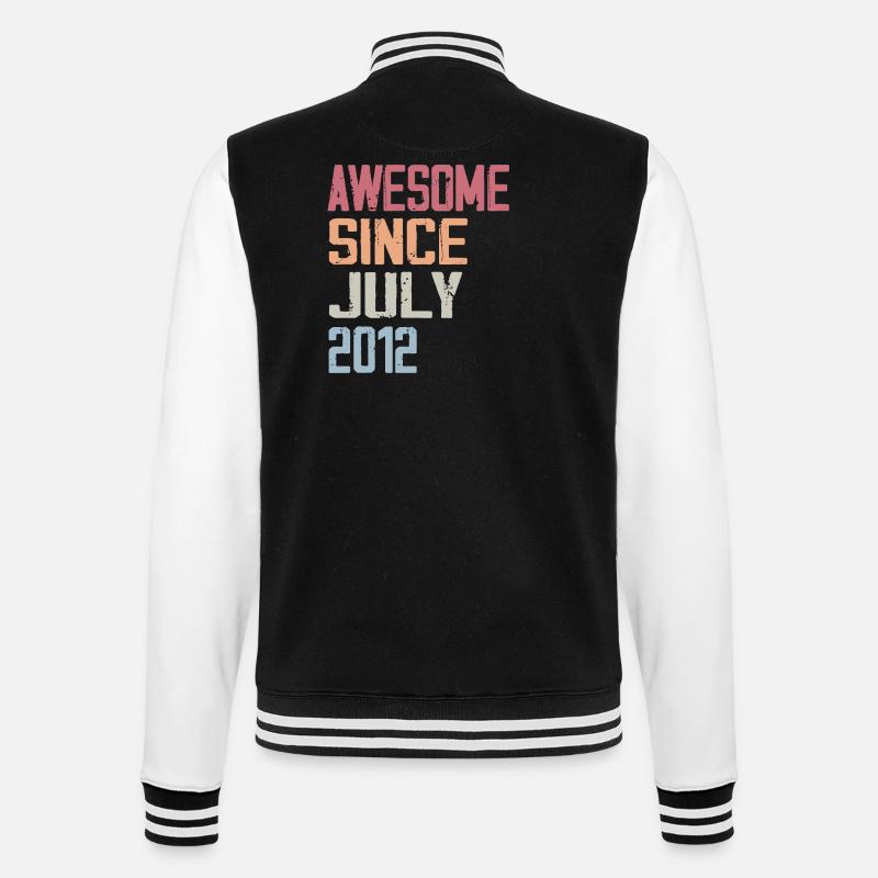 Juli 2012 Geburtstagsgeschenk Juli 2012 - College-Sweatjacke - Schwarz/Weiß