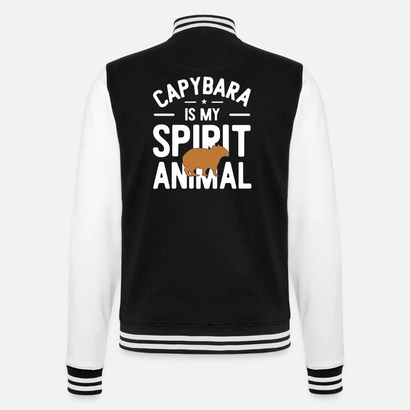 Capybara - College Sweat Jacket - black/white