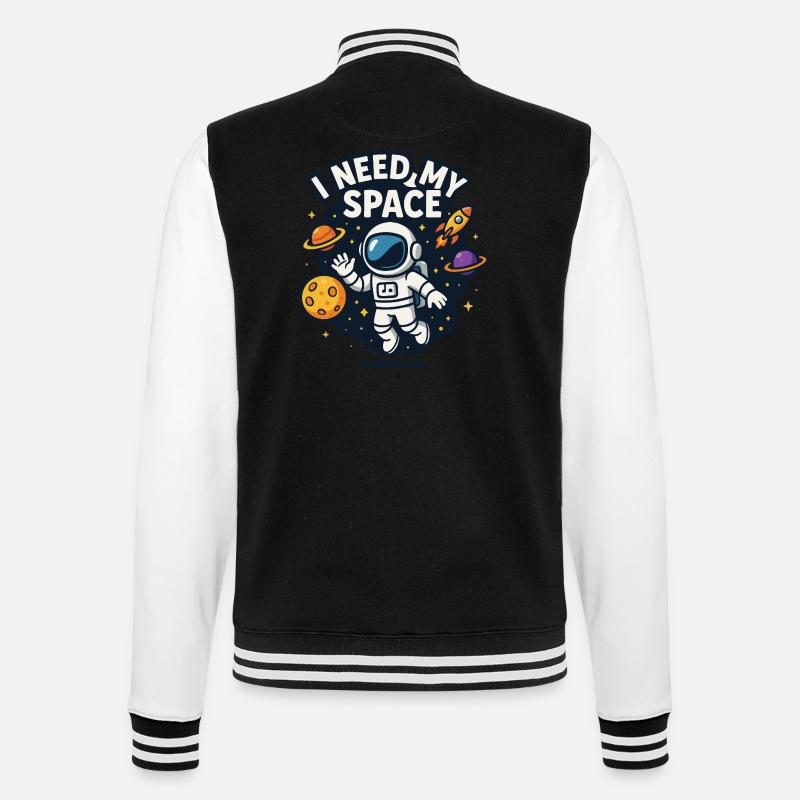 Astronaut "I need my space" - College-Sweatjacke - Schwarz/Weiß
