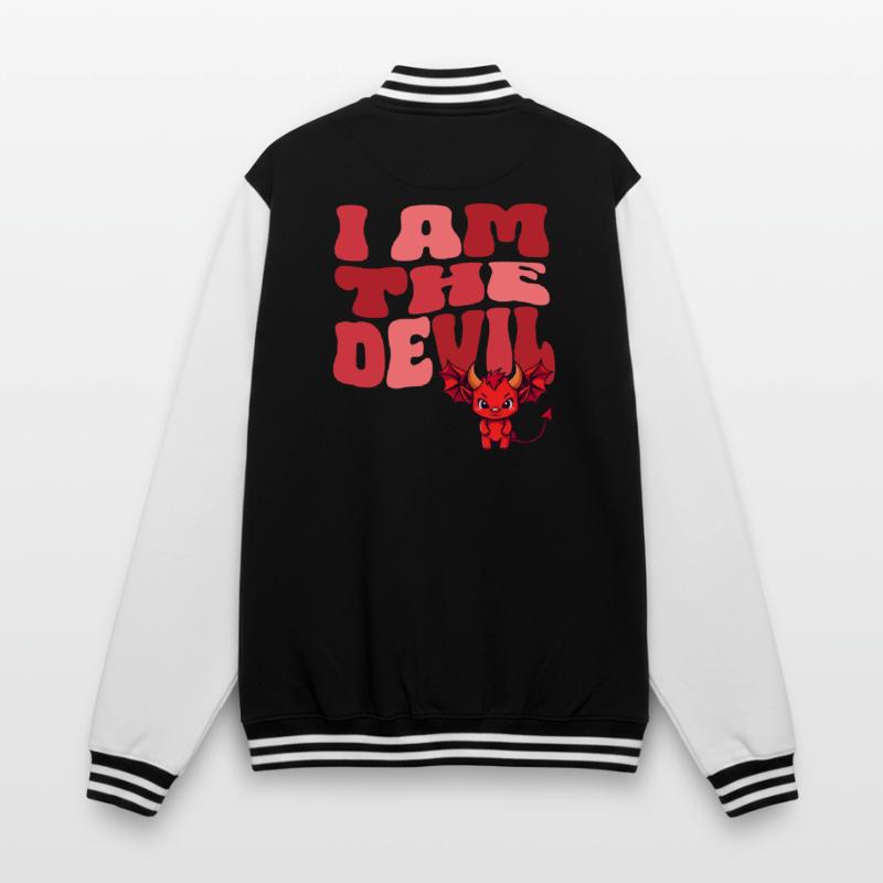 Devil Little Devil Devil Devil Woman Devil Guy College Sweat Jacket