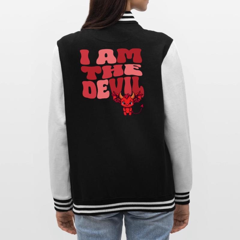 Devil Little Devil Devil Devil Woman Devil Guy College Sweat Jacket