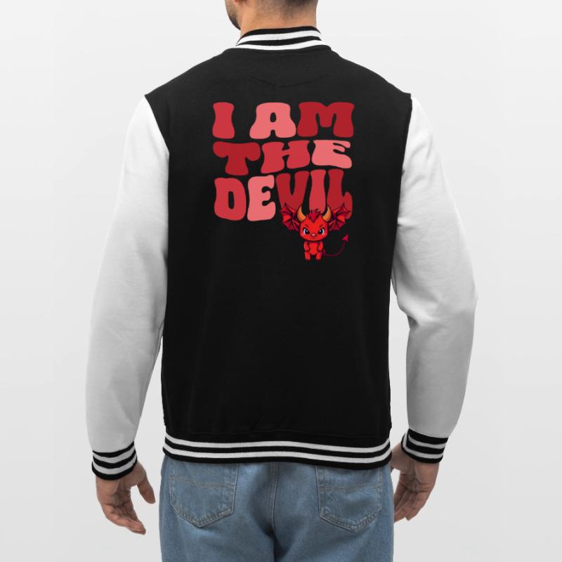 Devil Little Devil Devil Devil Woman Devil Guy College Sweat Jacket