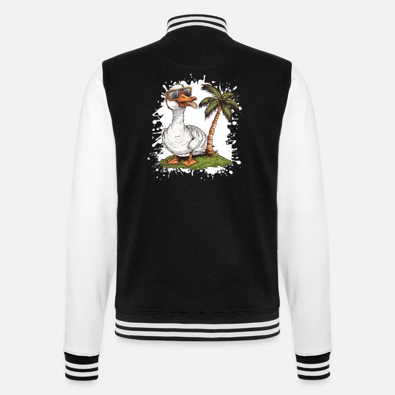Palmier de l’île Goose - Veste Teddy - noir/blanc