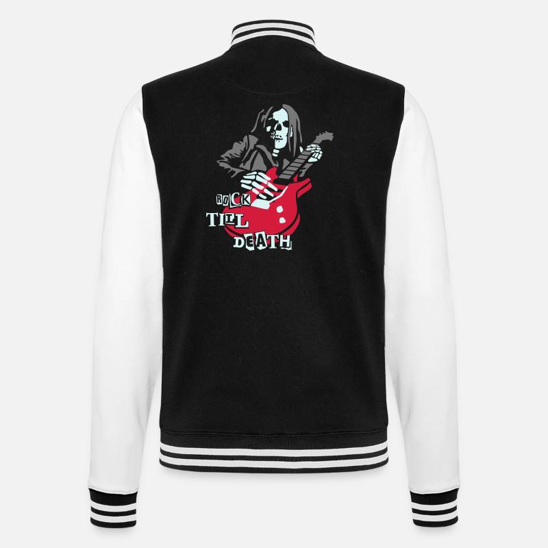 dead_guitar_player_2 - Veste Teddy - noir/blanc