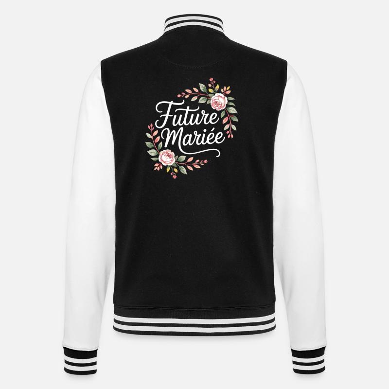Team Mariage EVJF Future Mariée - Veste Teddy - noir/blanc