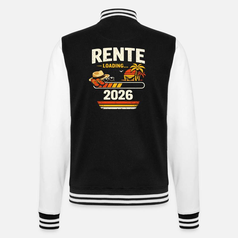 rente loading 2026 - College-Sweatjacke - Schwarz/Weiß
