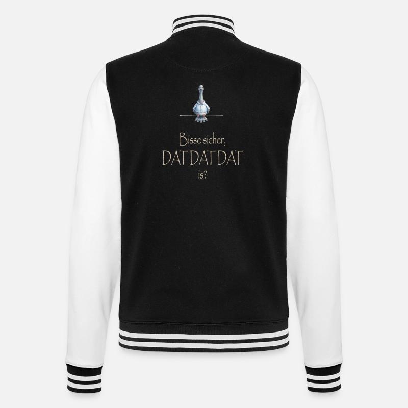 DAT DAT DAT - College-Sweatjacke - Schwarz/Weiß