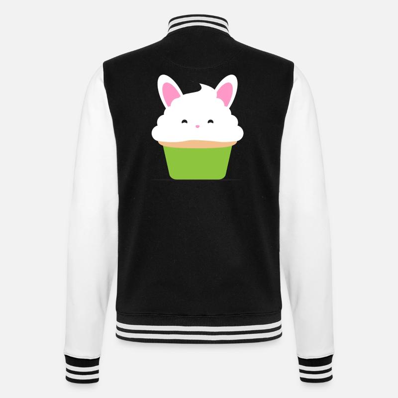 Cupcake, Muffin, Geschenkidee - College-Sweatjacke - Schwarz/Weiß