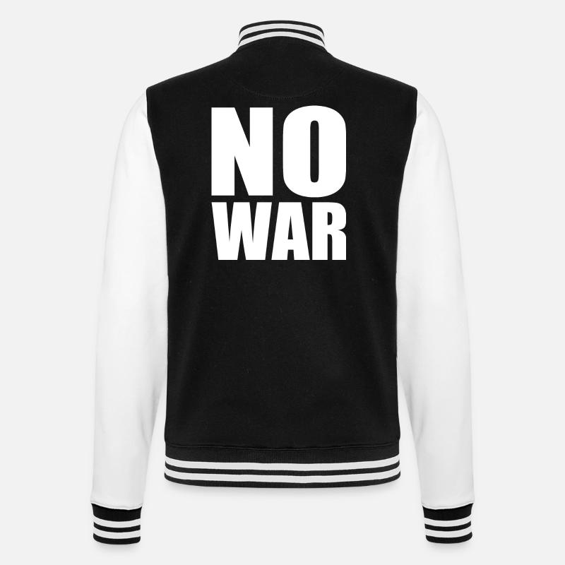 No war - College-Sweatjacke - Schwarz/Weiß