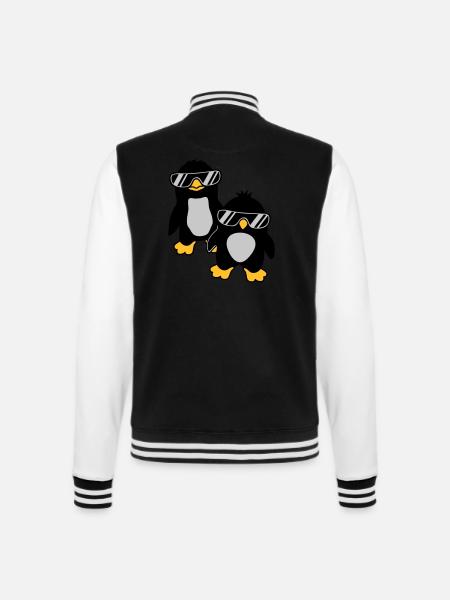 Penguins Crew 2 Amis - Veste Teddy - noir/blanc