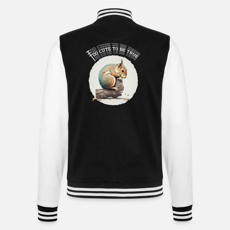 Too cute to be true - College Sweat Jacket - black/white