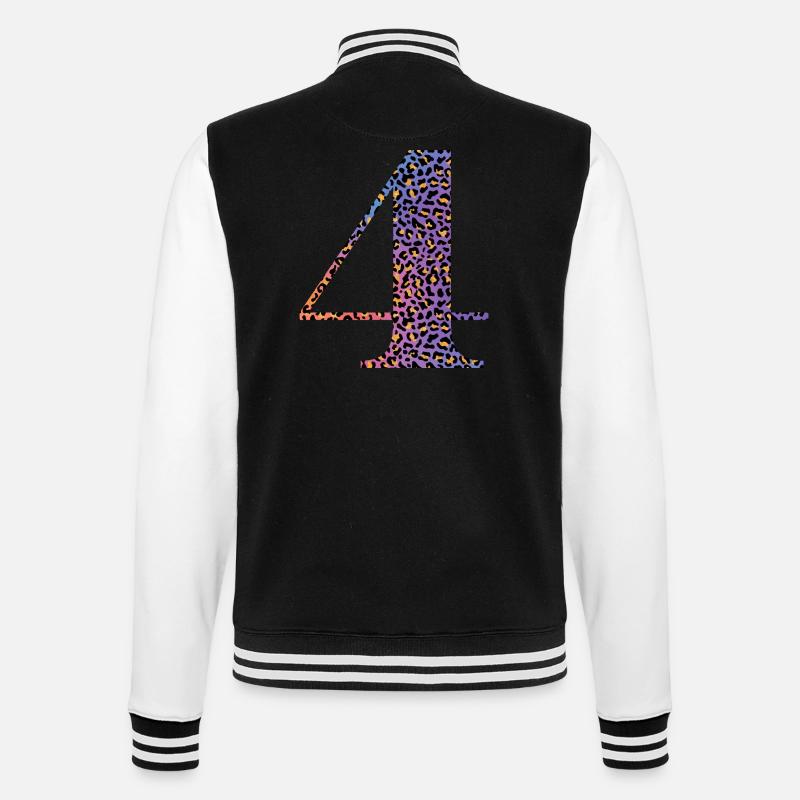 4e anniversaire léopard - Veste Teddy - noir/blanc