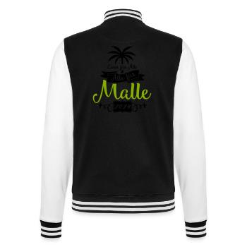 Malle One for All - College Sweat Jacket - black/white - Back - Marisol (170cm)