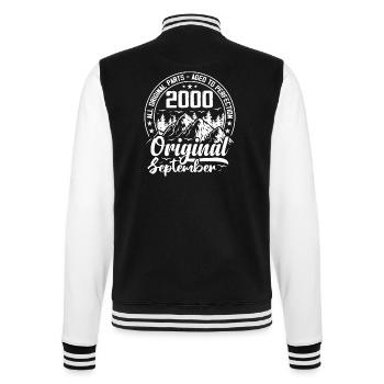 September 2000 Original:24 Years Anniversary Gift - College Sweat Jacket - black/white - Back - Marisol (170cm)