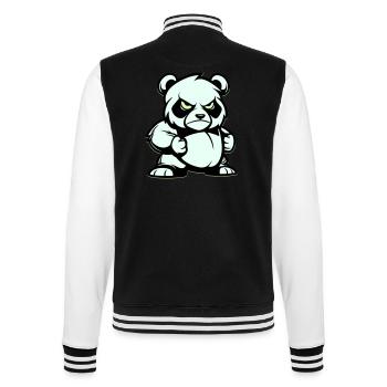 Panda Bear Comic - College Sweat Jacket - black/white - Back - Marisol (170cm)