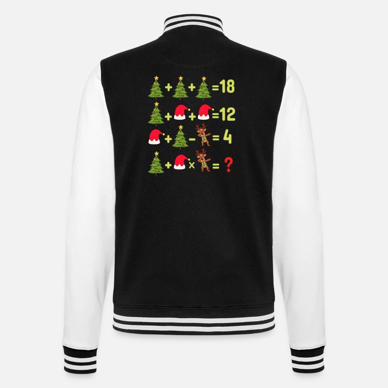 Ordre des opérations de Noël Professeur de mathématiques de Noël - Veste Teddy - noir/blanc