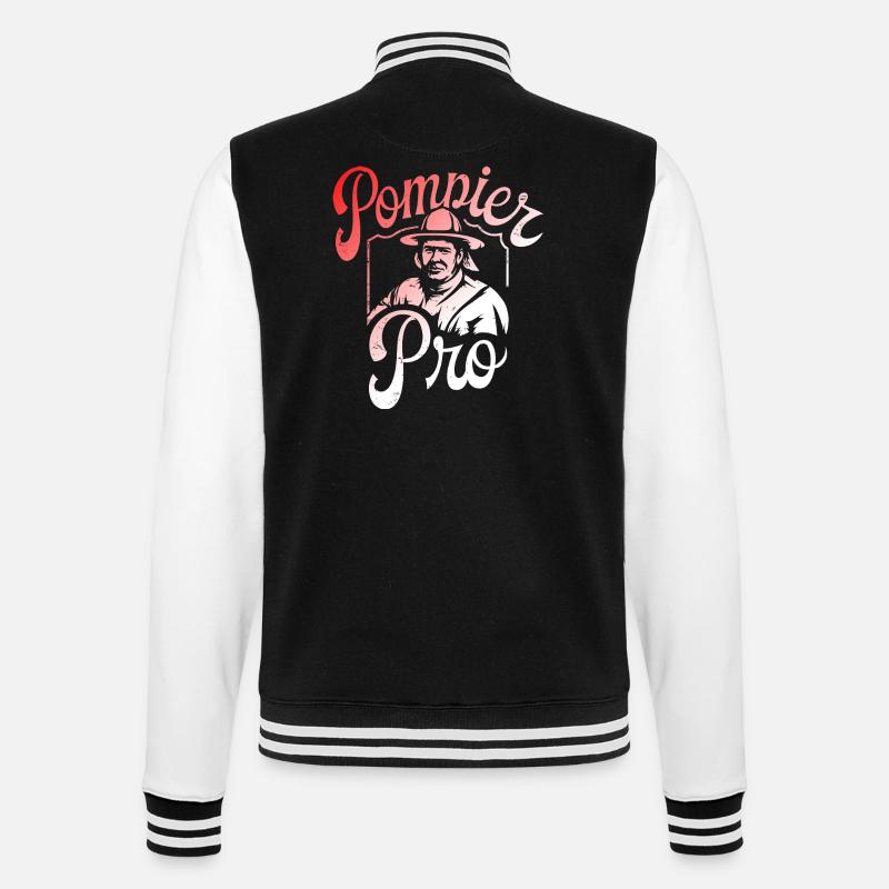 Pompier Pro - Veste Teddy - noir/blanc